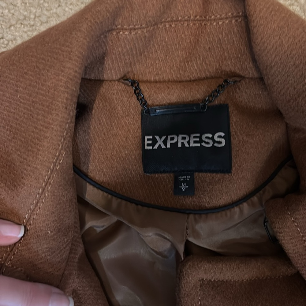 Men's Brown Double-Breasted Trench Coat - Picture 3 of 10